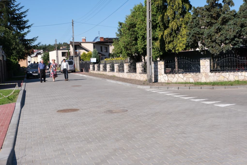 odbiór przebudowy ulicy Zagłoby w Jędrysku